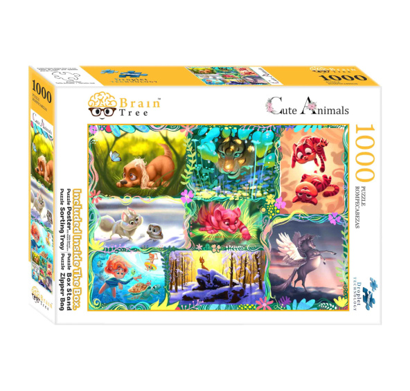Brain Tree - Fruit and Candy 1000 Pieces Jigsaw Puzzle for Adults: With Droplet Technology for Anti Glare & Soft Touch : Brain Tree Games LLC