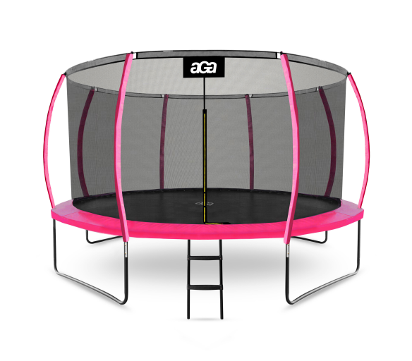 Aga SPORT EXCLUSIVE Trampolína 366 cm Růžová + ochranná síť + žebřík