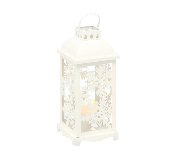 Aga Kovová LED vánoční lucerna Bílá