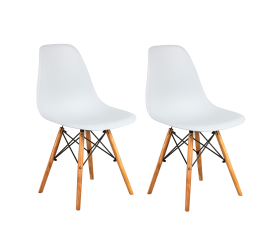 Aga 2x Jídelní židle Bílá