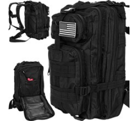 Malý černý turistický batoh 23089