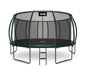 Aga SPORT EXCLUSIVE Trampolína 500 cm Tmavě zelená + ochranná síť + žebřík 2TR007