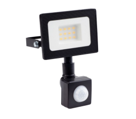 LED reflektor s čidlem PIR - 10W - 700Lm - teplá bílá - 3000K - IP65