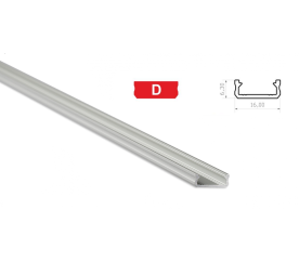 Hliníkový profil pro LED pásky D mini povrchový 2m ELOXOVANÝ