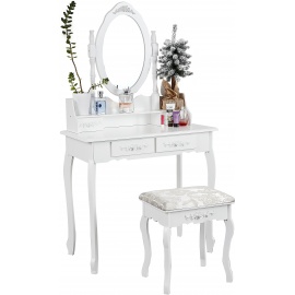 Aga Toaletní stolek se zrcadlem + taburetem MRDT02