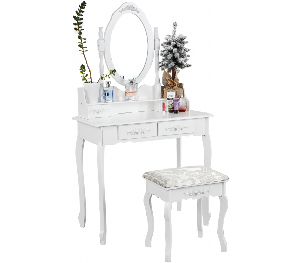 Aga Toaletní stolek se zrcadlem + taburetem MRDT02