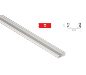 Hliníkový profil pro LED pásky D mini povrchový 2m BÍLÝ