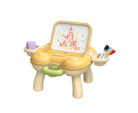 Aga4Kids Dětská tabule se stolečkem Žlutá