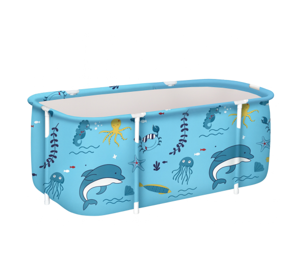 Aga Skládací přenosná vana 120x60x60 cm Světle modrá