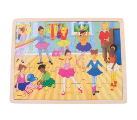 Bigjigs Toys Dřevěné puzzle baletky 35 dílků 2DZ139 - II. JAKOST