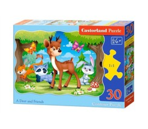 CASTORLAND puzzle 30 dílků - Jelen a přátelé