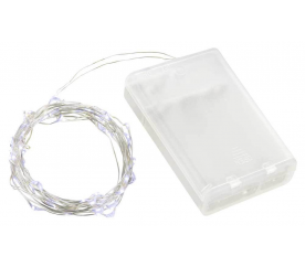 Linder Exclusiv Vánoční řetěz na baterie 50 LED Studená bílá