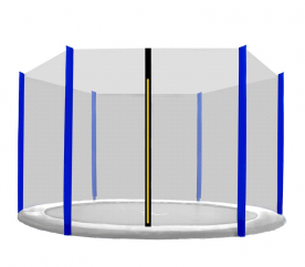 Aga Ochranná síť 250 cm na 6 tyčí Black net / Blue