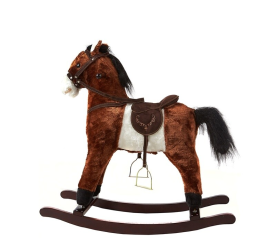 Aga4Kids Houpací koník DZ144 Tmavě hnědý