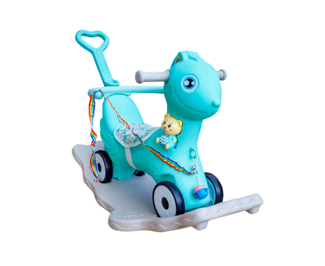 Aga4Kids Plastový houpací koník 2v1 DS3803 Modrý