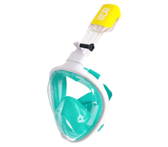 Aga Celoobličejová šnorchlovací maska S/M Bílá/Tyrkysová