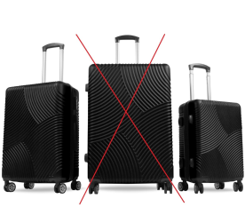 Aga Travel Sada cestovních kufrů, vel. M + S Černá 6CZ030 - II. JAKOST