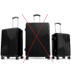 Aga Travel Sada cestovních kufrů, vel. M + S Černá 6CZ030 - II. JAKOST