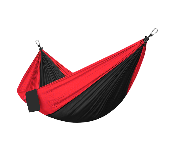 Aga Cestovní houpací síť 270x140 cm Černo-červená