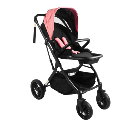 Aga Sportovní kočárek Černo/Růžový  2DZ243 - II. JAKOST
