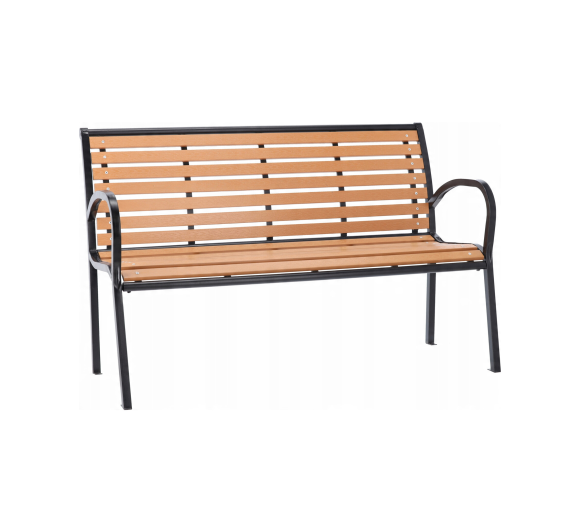 Aga Zahradní lavice 125x60x80 cm Hnědá