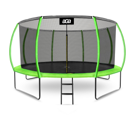 Aga SPORT EXCLUSIVE Trampolína 430 cm Světle zelená + ochranná síť + žebřík