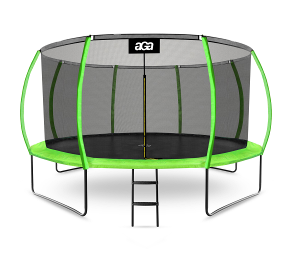 Aga SPORT EXCLUSIVE Trampolína 430 cm Světle zelená + ochranná síť + žebřík
