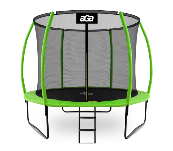 Aga SPORT EXCLUSIVE Trampolína 305 cm Světle zelená + ochranná síť + žebřík
