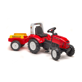 Falk Šlapací traktor FARM LANDER Z240X Red 2020A s vlečkou