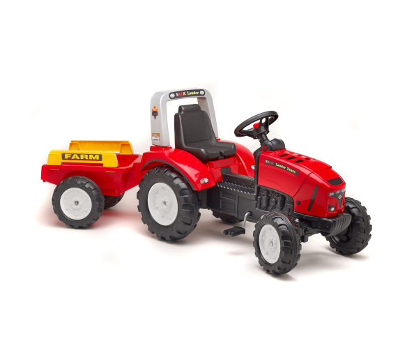 Falk Šlapací traktor FARM LANDER Z240X Red 2020A s vlečkou