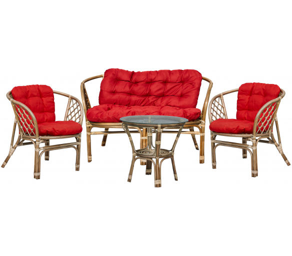 Aga Ratanová sestava BAHAMA Grey Dark Red