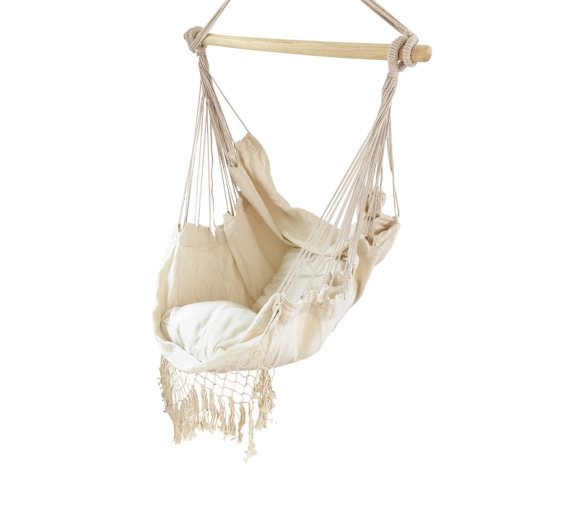Aga Závěsné houpací křeslo Béžové