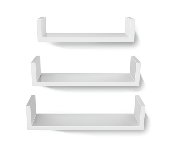 Linder Exclusiv Sada 3 nástěnných polic Bílá