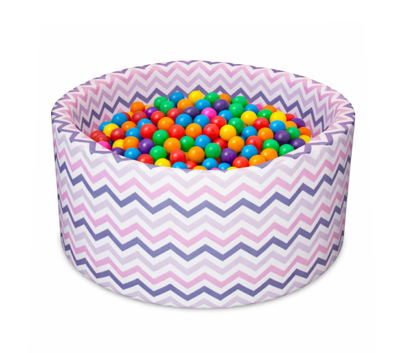 Aga Suchý bazén 90x40 cm s míčky ZigZag Barevný