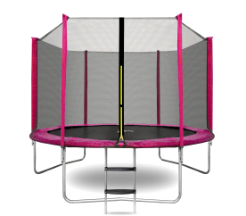 Aga SPORT TOP Trampolína 305 cm Pink + ochranná síť + žebřík