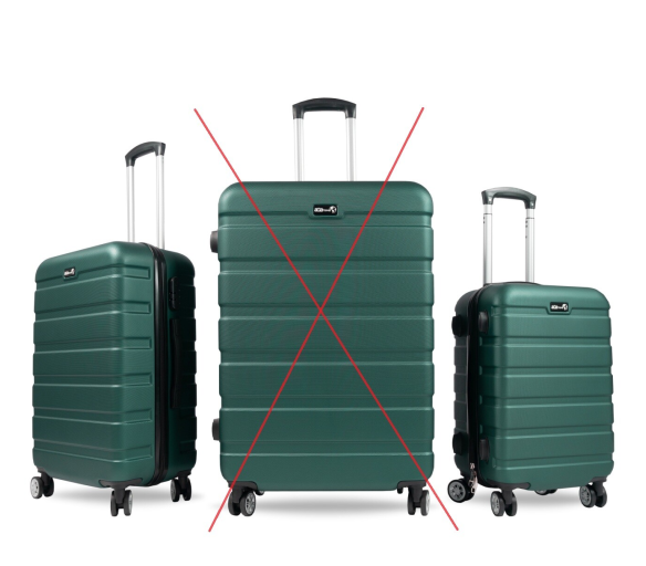 Aga Travel Sada 2 cestovních kufrů Zelená 2CZ043 - II. JAKOST