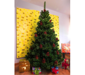 Umělý vánoční stromek - Borovice světlozelená 200 cm