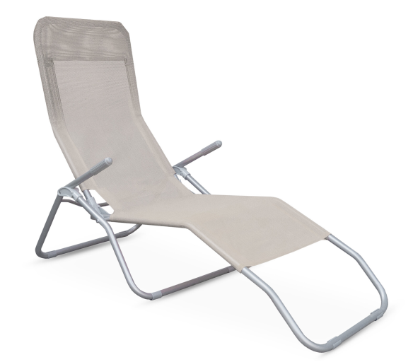 Aga Zahradní lehátko SIESTA Tmavě béžové