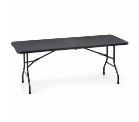Aga Zahradní skládací stůl 180x70x74 cm Černý