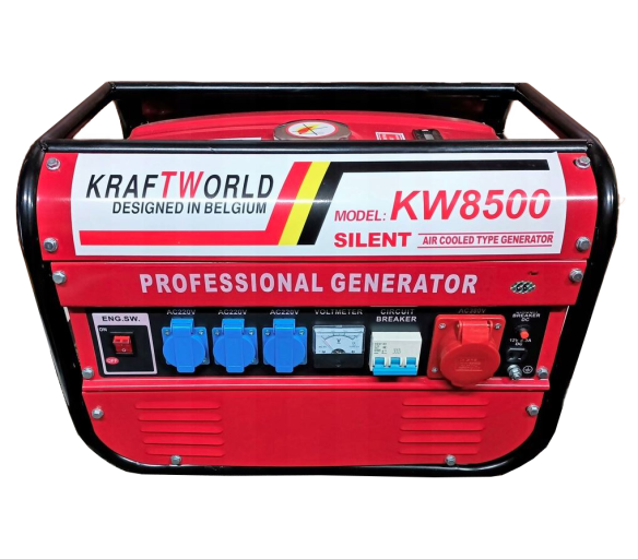 KraftWorld Třífázová benzínová elektrocentrála KW-8500 2 kW