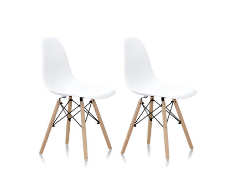 Aga 2x Jídelní židle Bílá