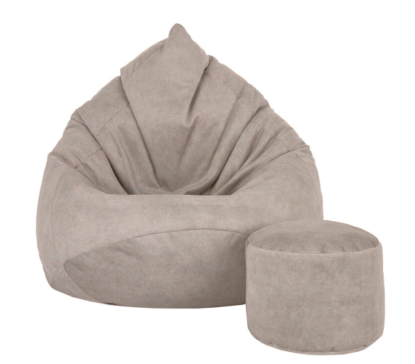 Aga Sedací vak Terra XXXL + podnožník Béžový