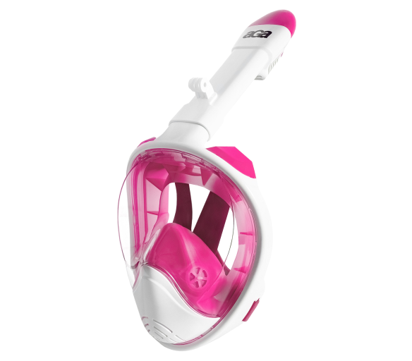 Aga Celoobličejová šnorchlovací maska L/XL Bílá/Růžová