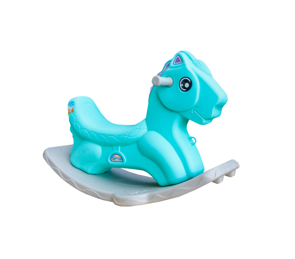 Aga4Kids Plastový houpací koník  Modrý - 2. JAKOST