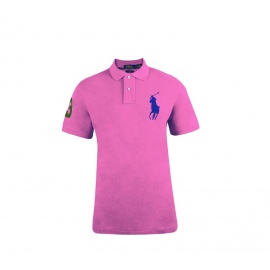 Ralph Lauren CUSTOM-FIT Pink Big Pony Blue