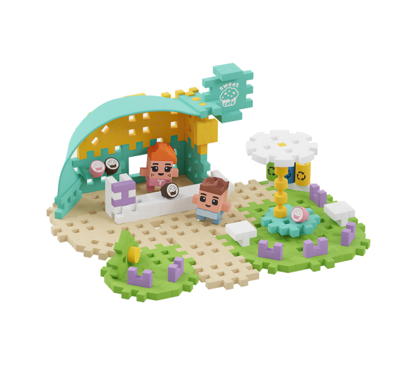 Marioinex MINI WAFFLE Kavárna 80 ks