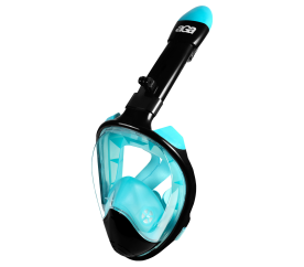 Aga Celoobličejová šnorchlovací maska S/M Černá/Modrá