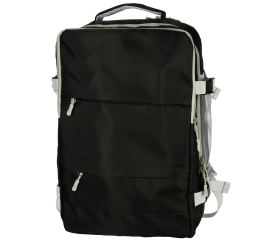 Cestovní batoh do letadla vodotěsný USB kabel 45x16x28cm černý
