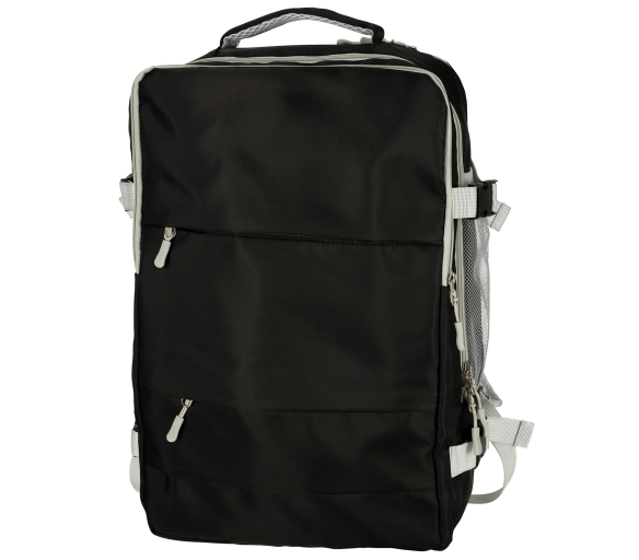Cestovní batoh do letadla vodotěsný USB kabel 45x16x28cm černý