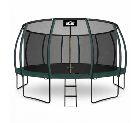Aga SPORT EXCLUSIVE Trampolína 500 cm Tmavě zelená + ochranná síť + žebřík